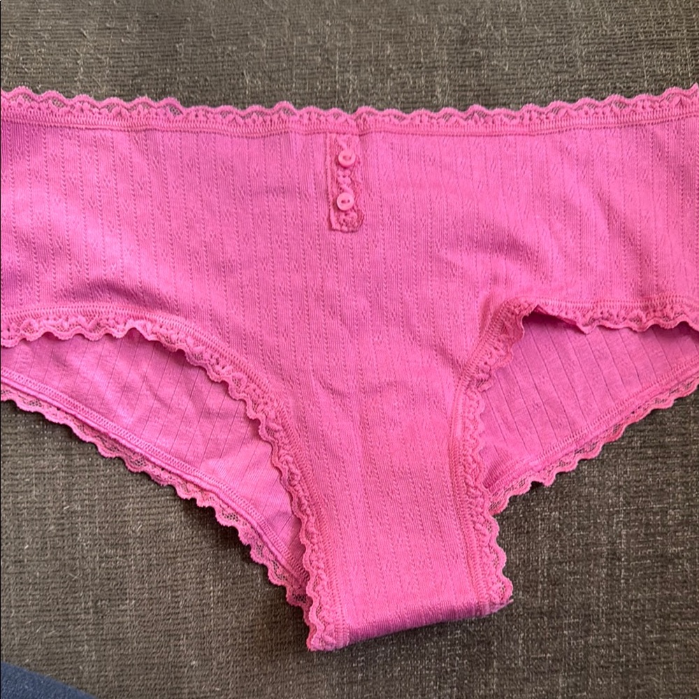 Pink Lace Trimmed Panties